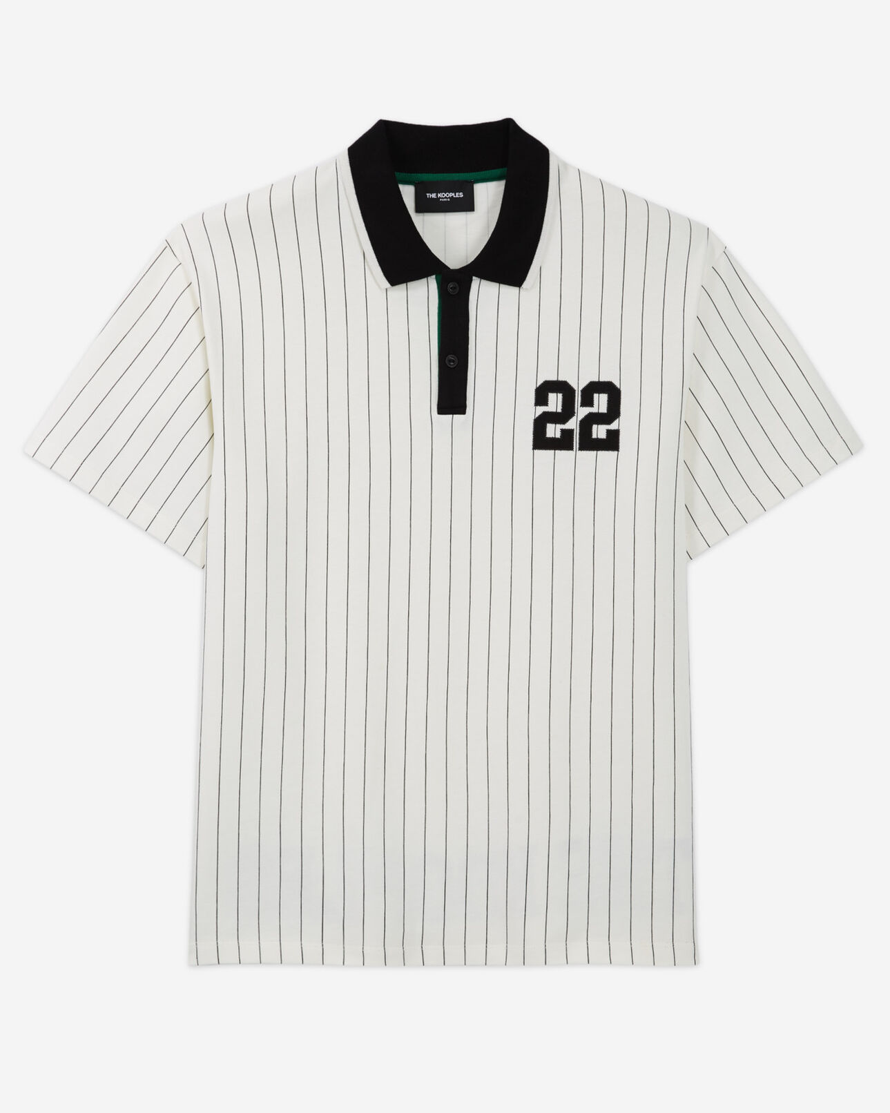 The Kooples MEN ECRU stripped polo