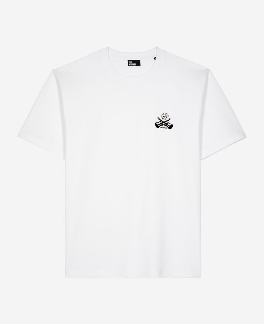 The Kooples H WHITE t-shirt with white flocking