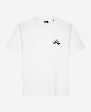 The Kooples H WHITE t-shirt with white flocking