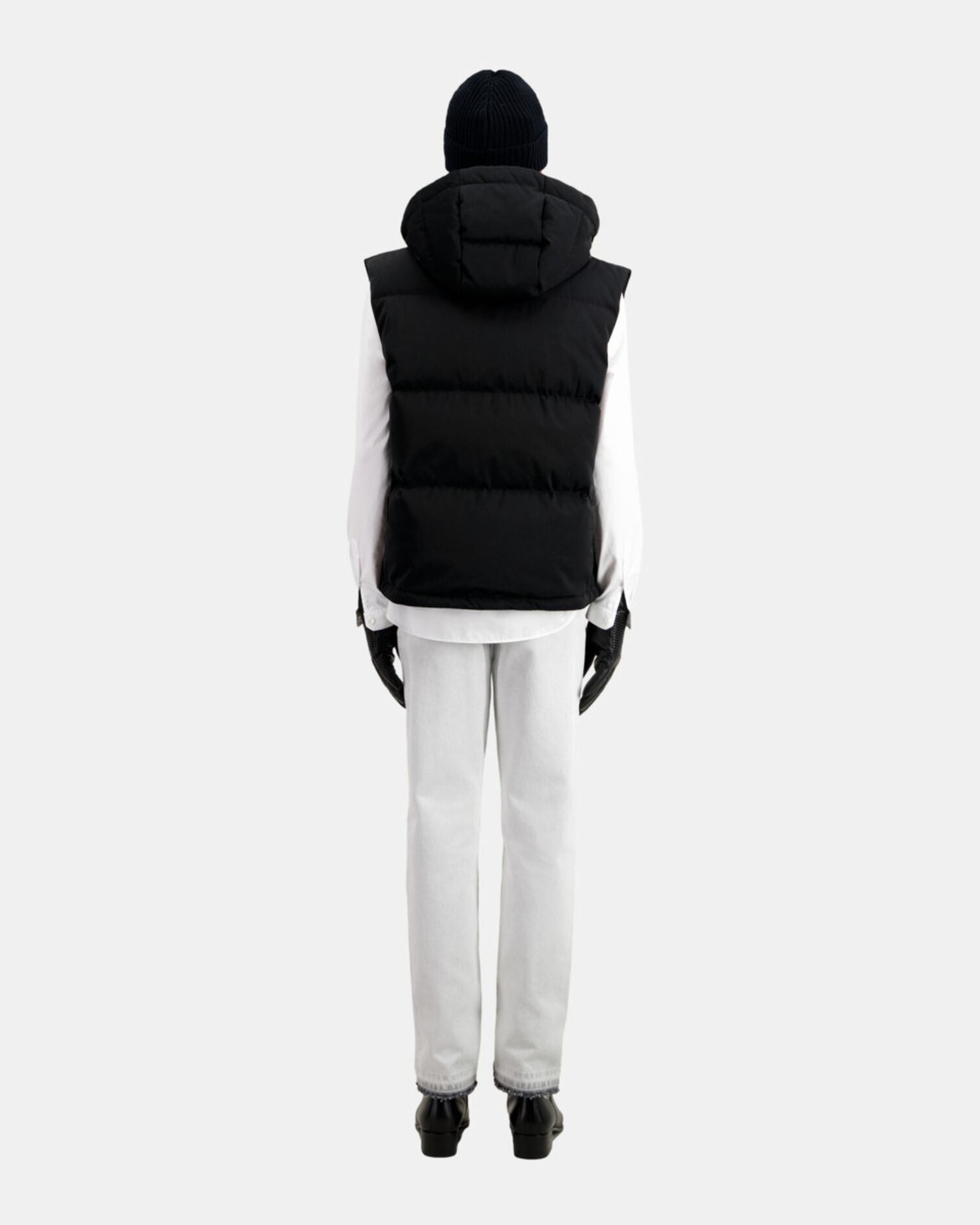 Anorak negro capucha sin mangas, BLACK, hi-res image number null