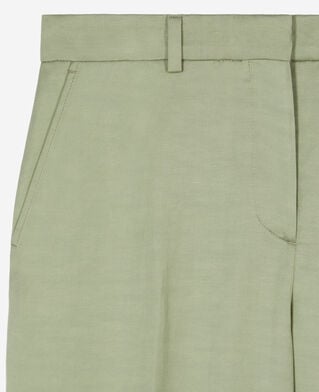 The Kooples WOMEN KAKI GREY light green linen suit trousers