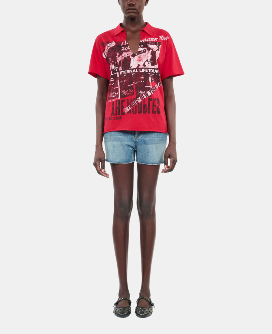 The Kooples FEMME RUBIS t-shirt avec sérigraphie rouge