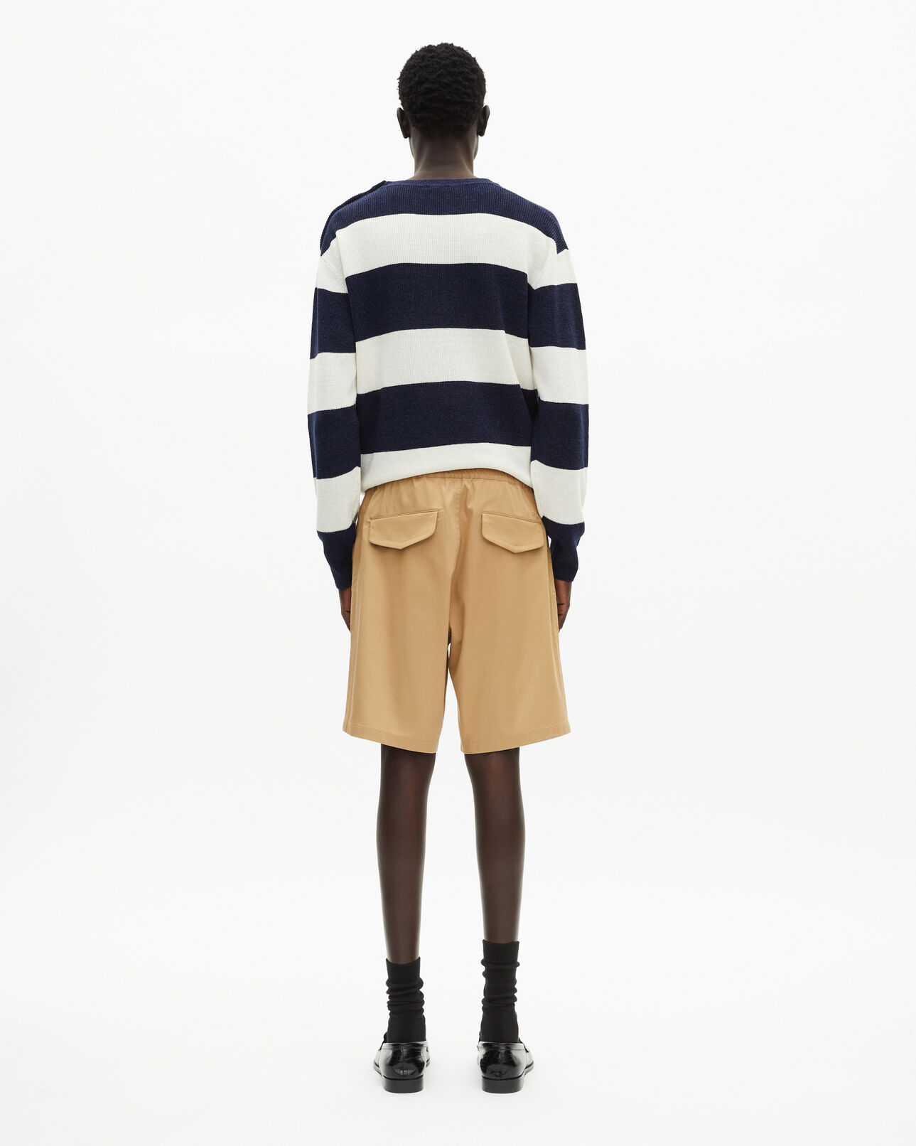 The Kooples MEN BEIGE beige elasticated waist shorts