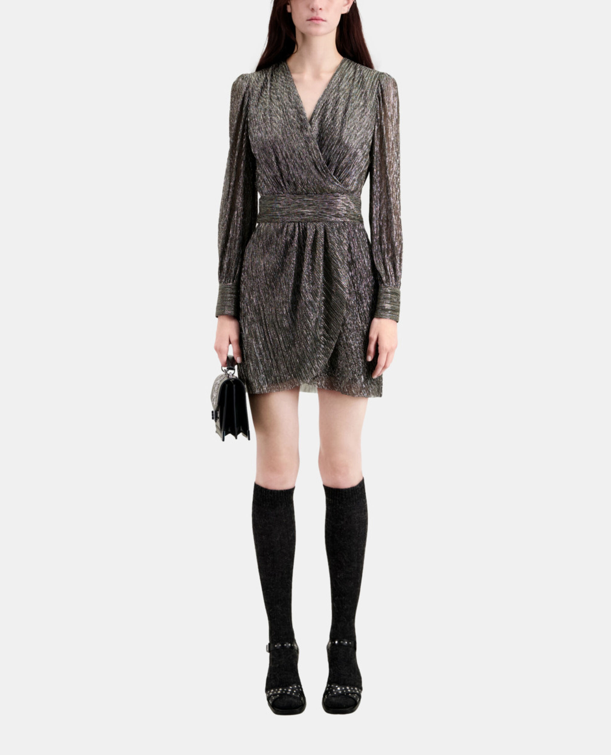 Robe courte argentée, SILVER, hi-res image number null