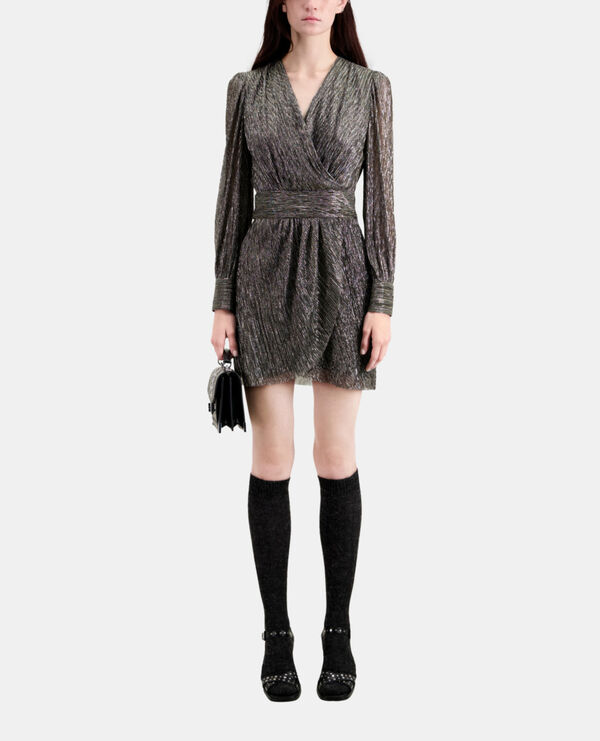 short silver dress