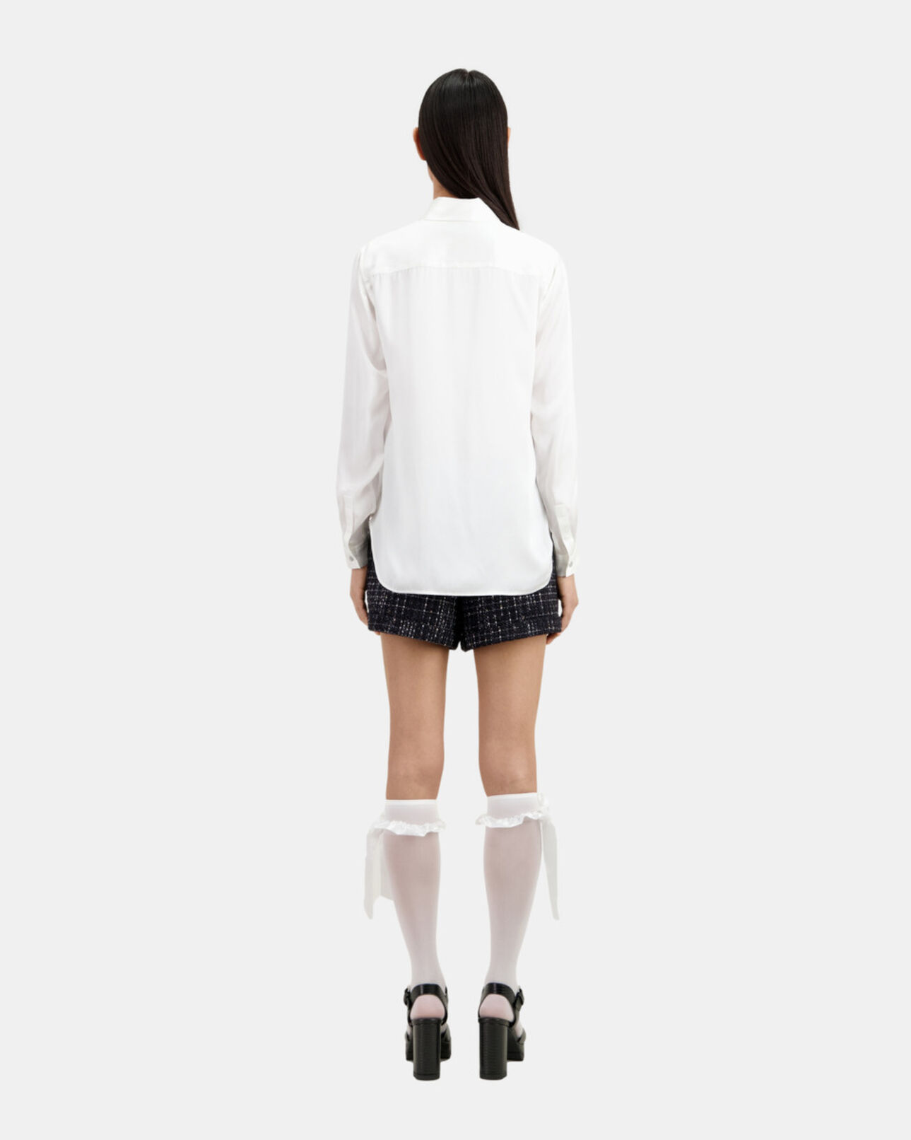 The Kooples DAMEN ECRU ecrufarbenes hemd aus seide