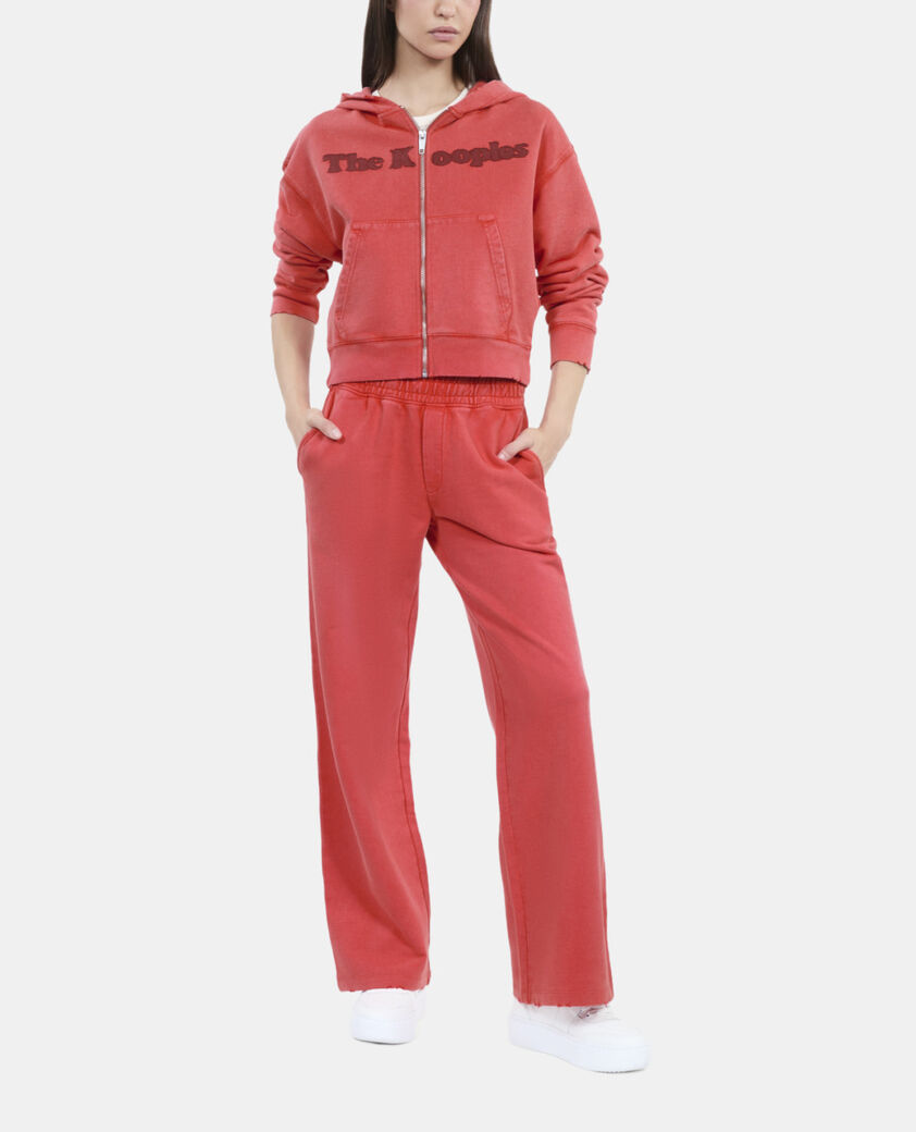 The Kooples FEMME RUBIS sweatshirt logo à capuche rouge