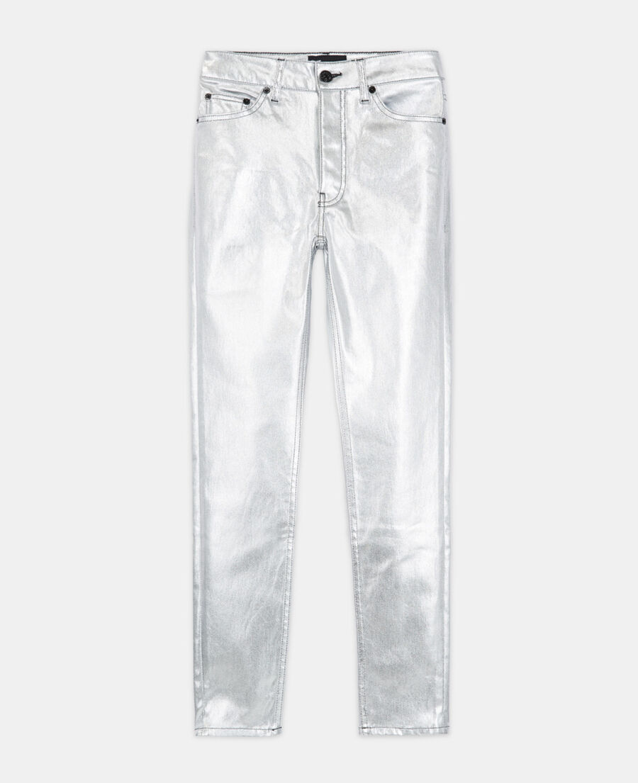 silberne jeans mit slim-fit-passform