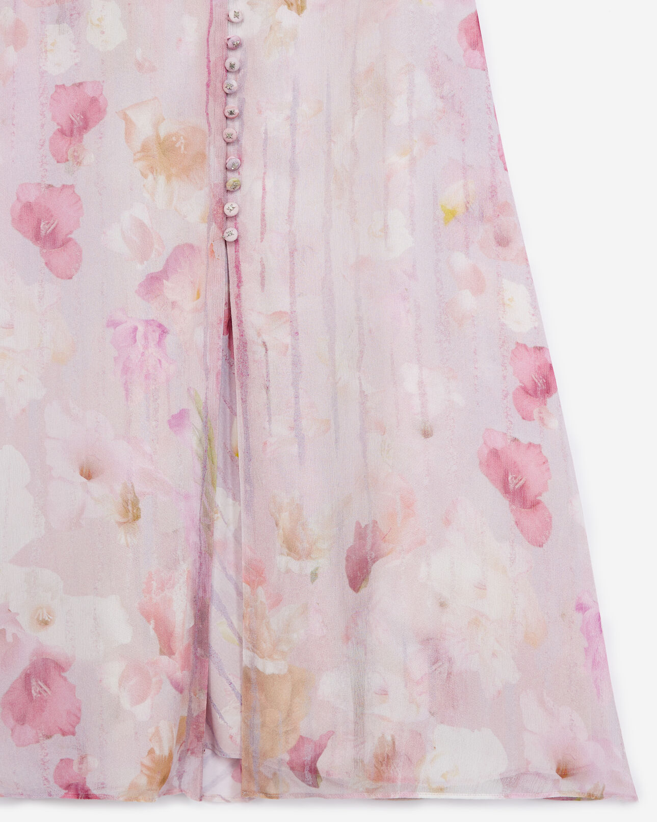 The Kooples FEMME PINK robe longue imprimée fleuri