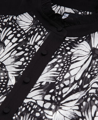The Kooples F BLACK WHITE printed top with contrasting details