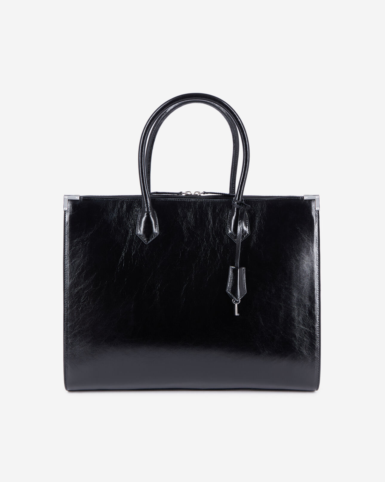 The Kooples DAMEN BLACK ming xl-tasche aus schwarzem leder