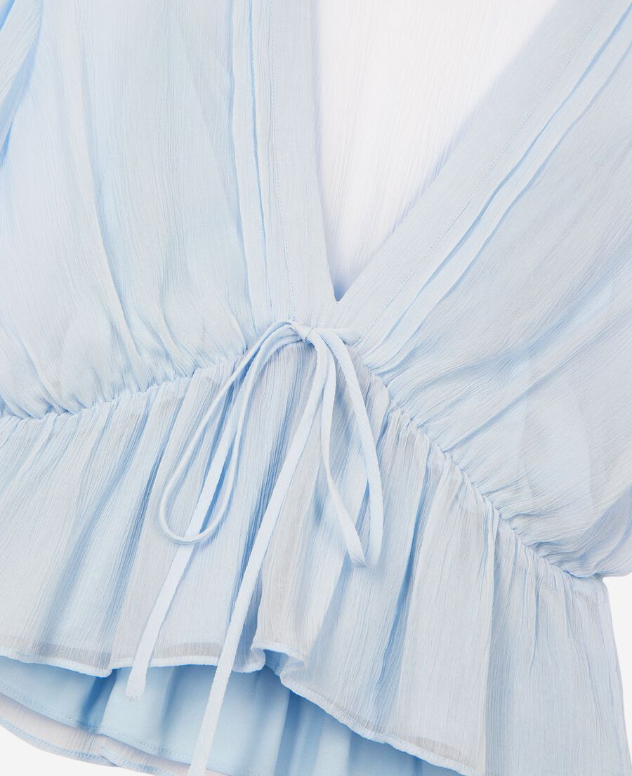 The Kooples F LIGHT BLUE blue ruffled blouse