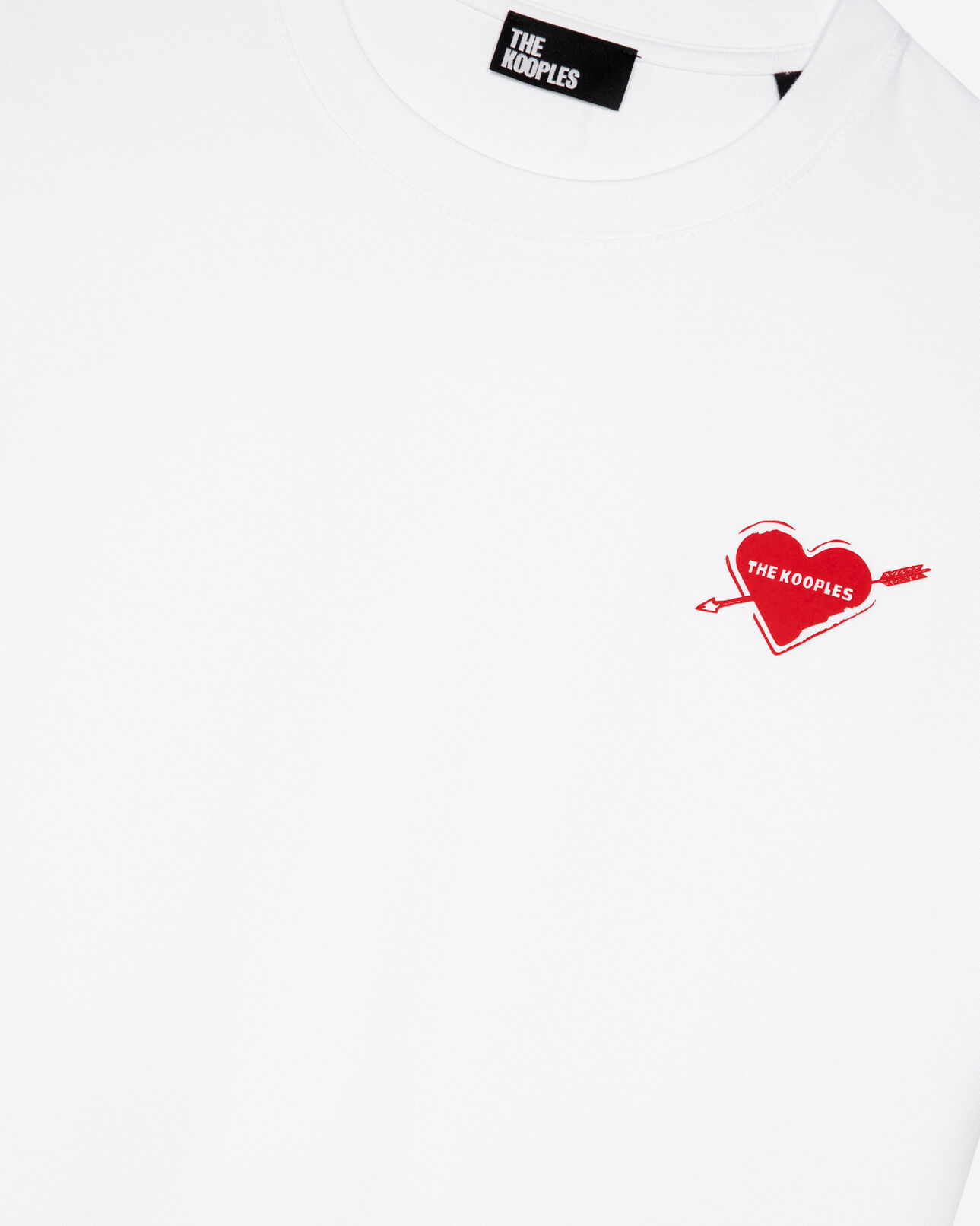 The Kooples DAMEN WHITE t-shirt mit herz-beflockung in weiß