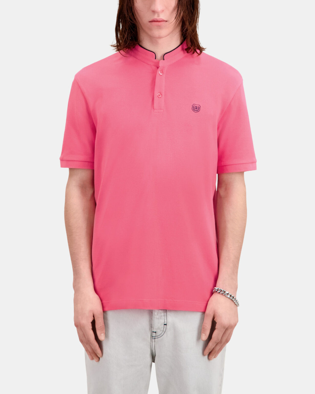 The Kooples HOMBRE OLD PINK camisa polo rosa algodón