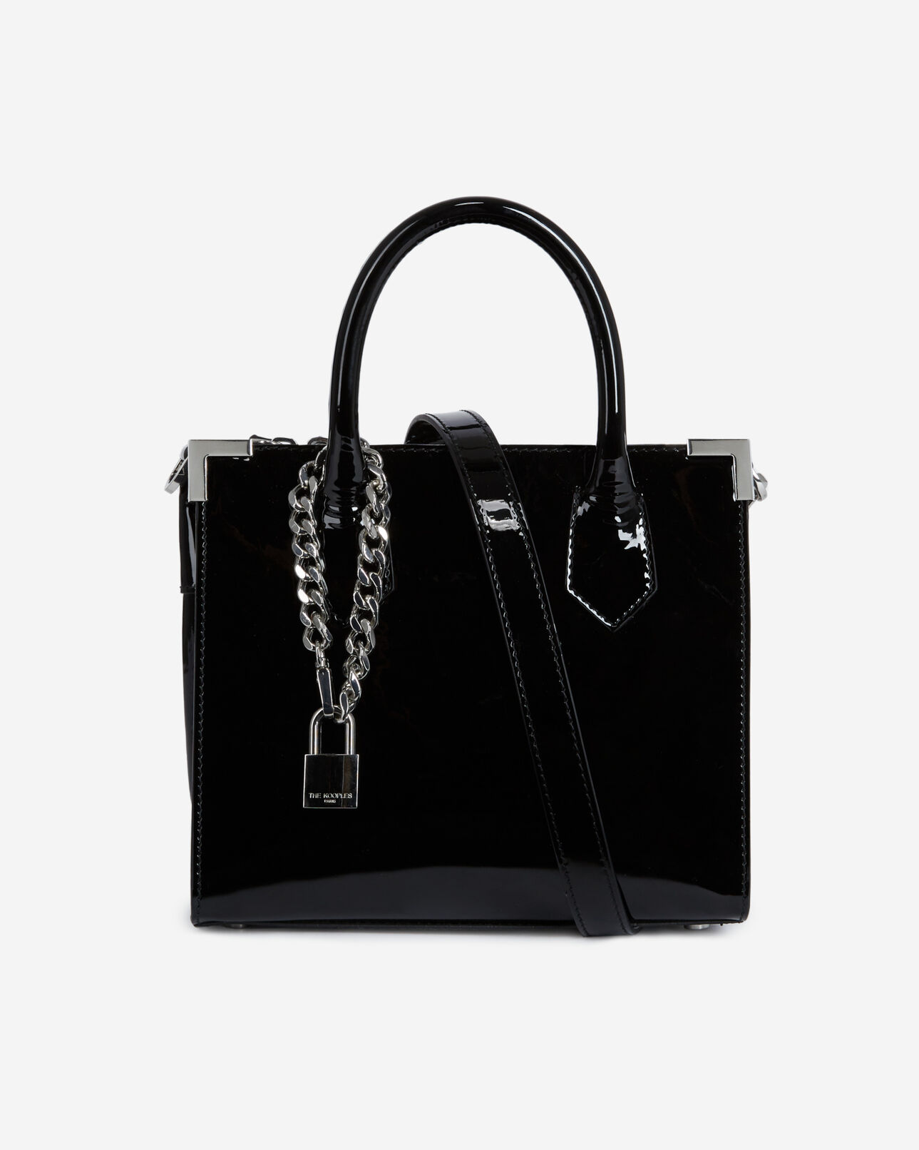 The Kooples FEMME BLACK sac ming medium en cuir noir