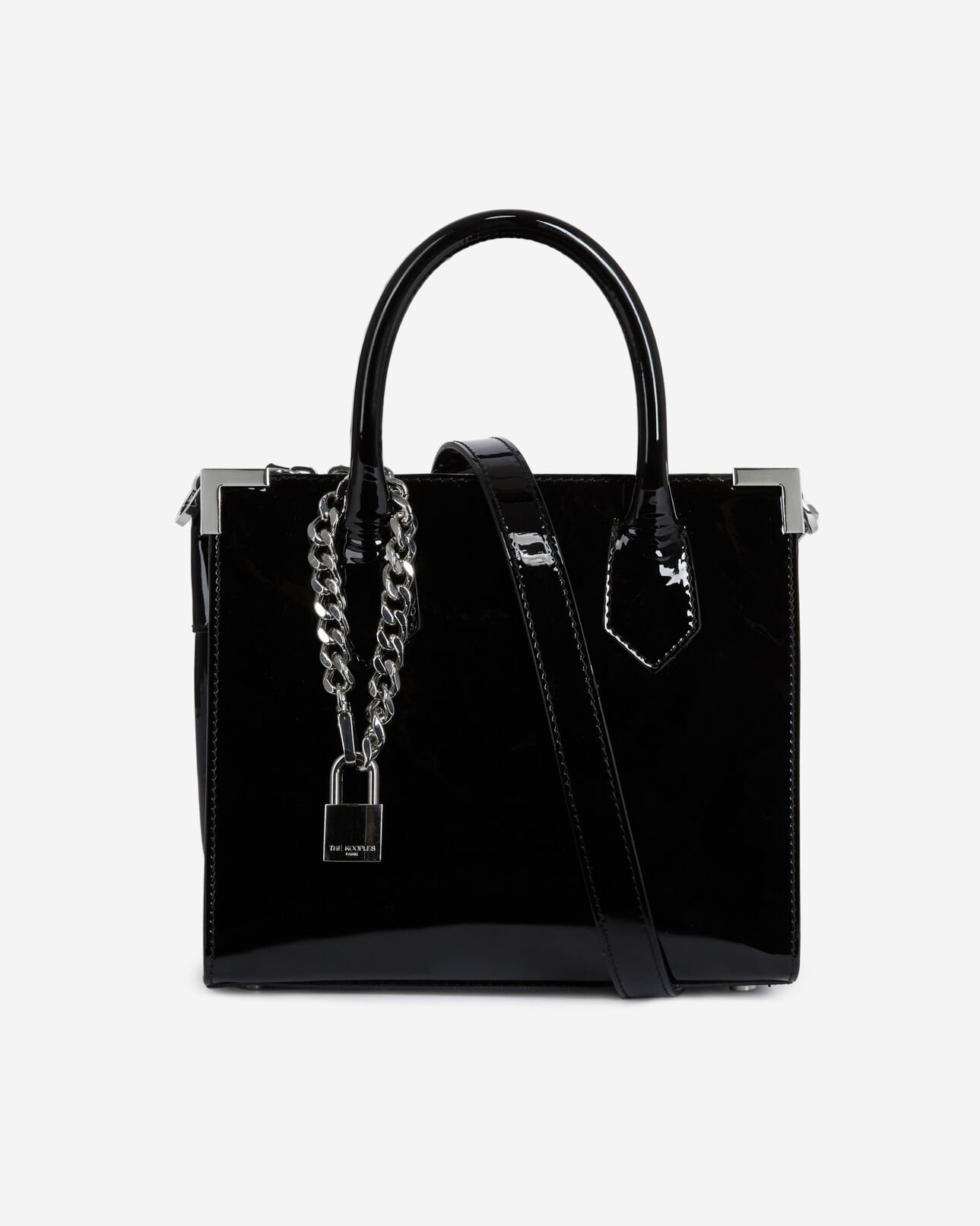 The Kooples FEMME BLACK sac ming medium en cuir noir