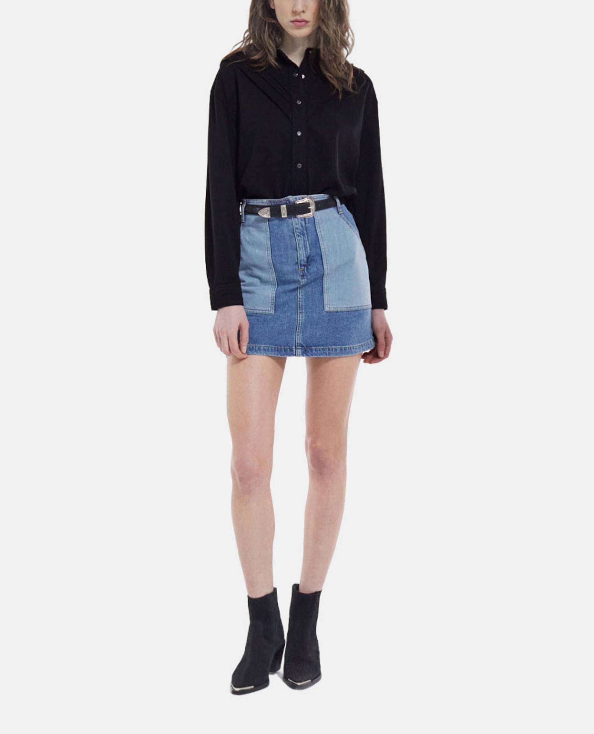 Jupe top jean patchwork