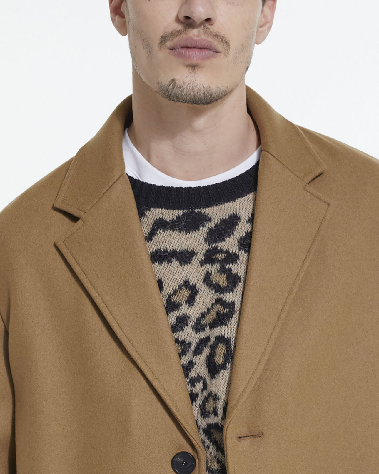 The Kooples HERREN CAMEL camelfarbener wollmantel