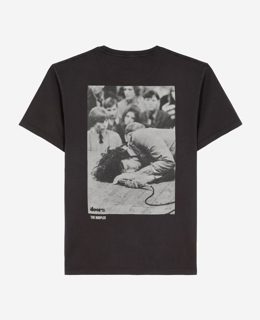 The Kooples MIXTE BLACK WASHED t-shirt mixte the doors x the kooples noir
