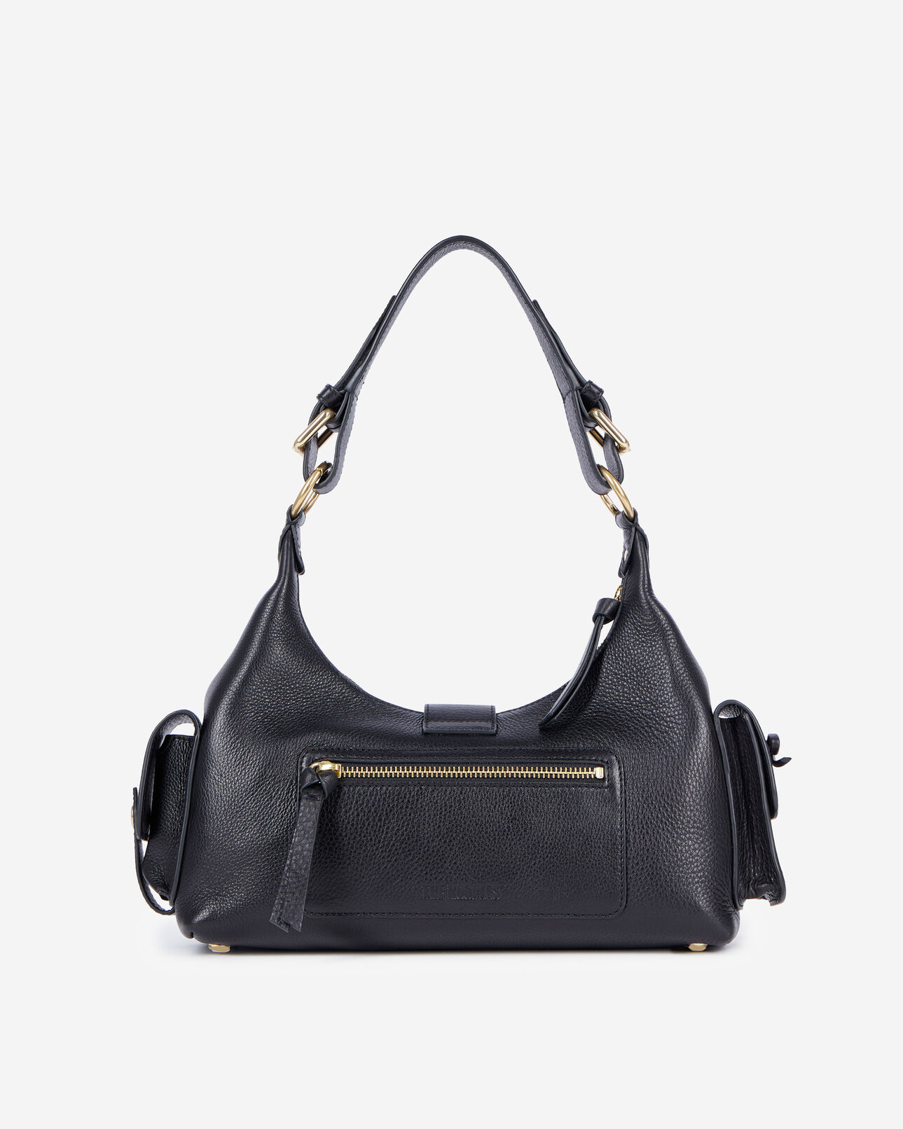 The Kooples FEMME BLACK sac amelia en cuir grainé noir
