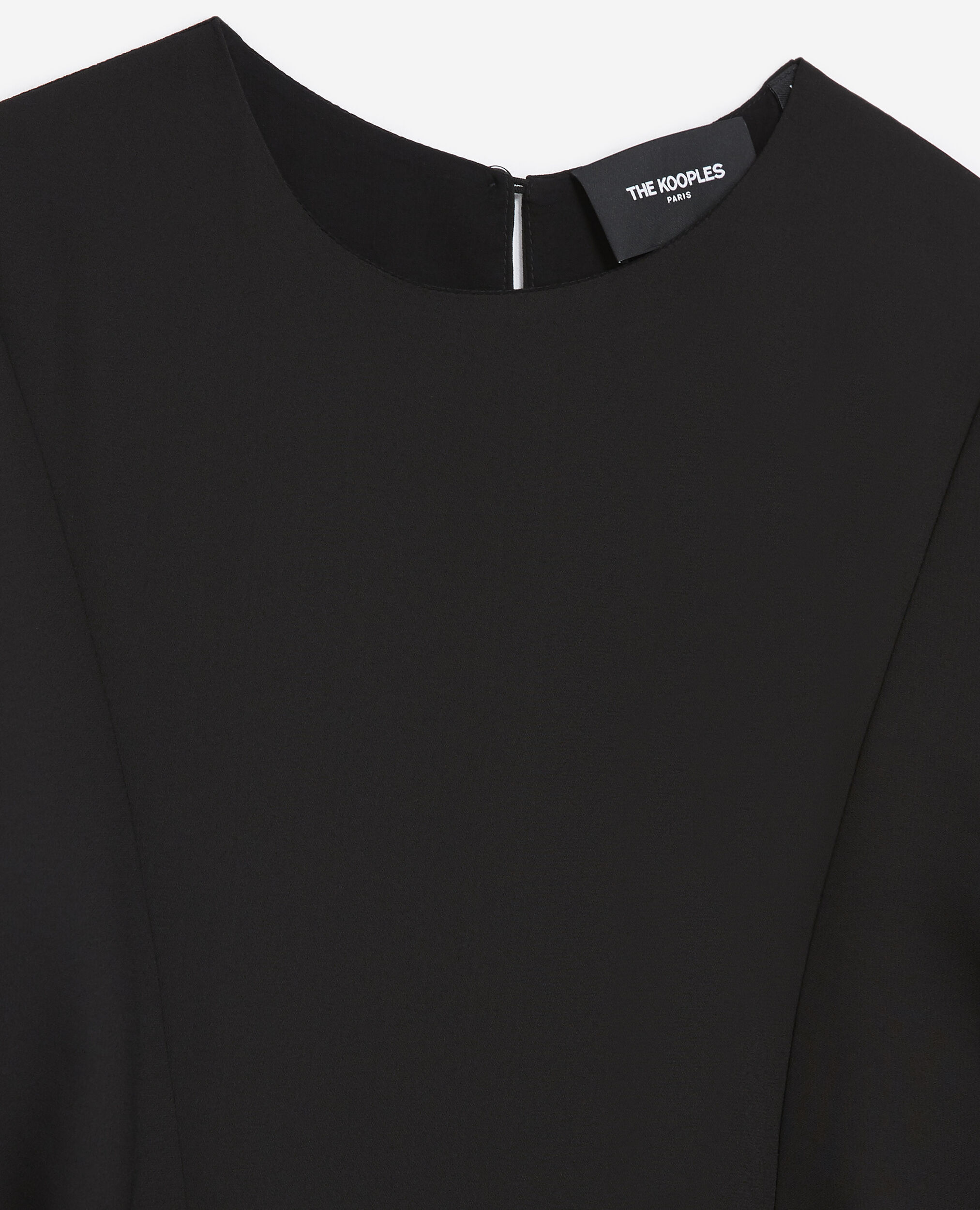 Robe courte noire anneaux métalliques, BLACK, hi-res image number null