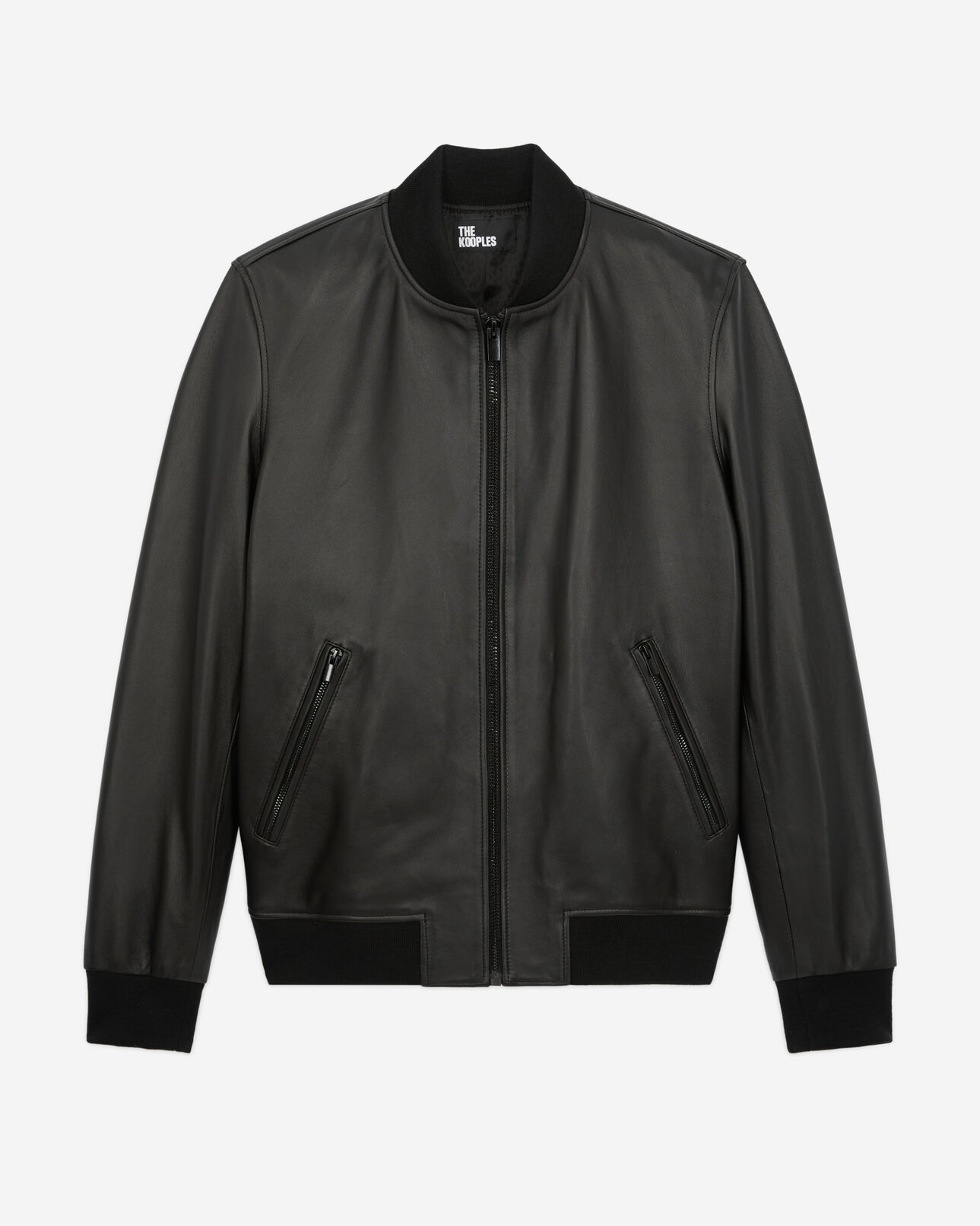 The Kooples H BLACK black leather jacket