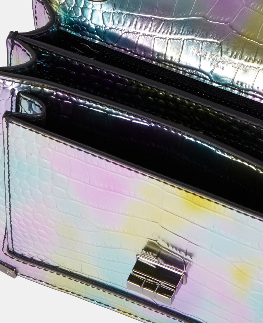 The Kooples FEMME MULTICOLORE/BLACK sac emily chaîne en cuir irisé multicouleur