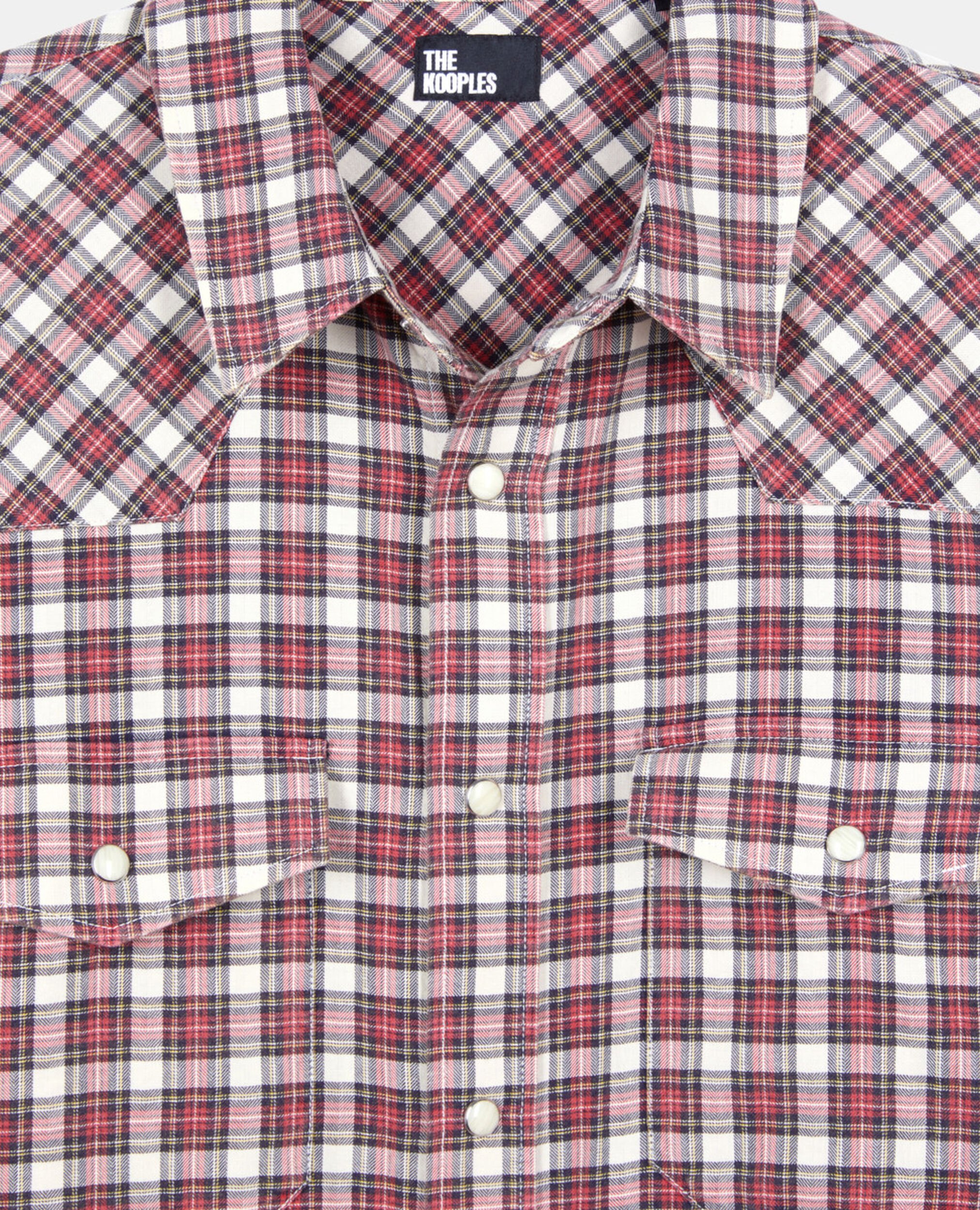 Chemise à carreaux, BLACK ECRU RED, hi-res image number null