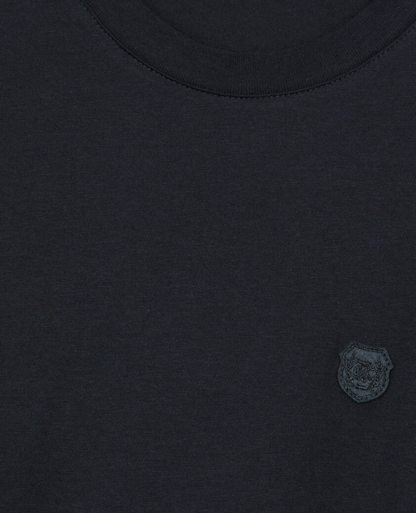 The Kooples HERREN BLACK schwarzes t-shirt mit wappen