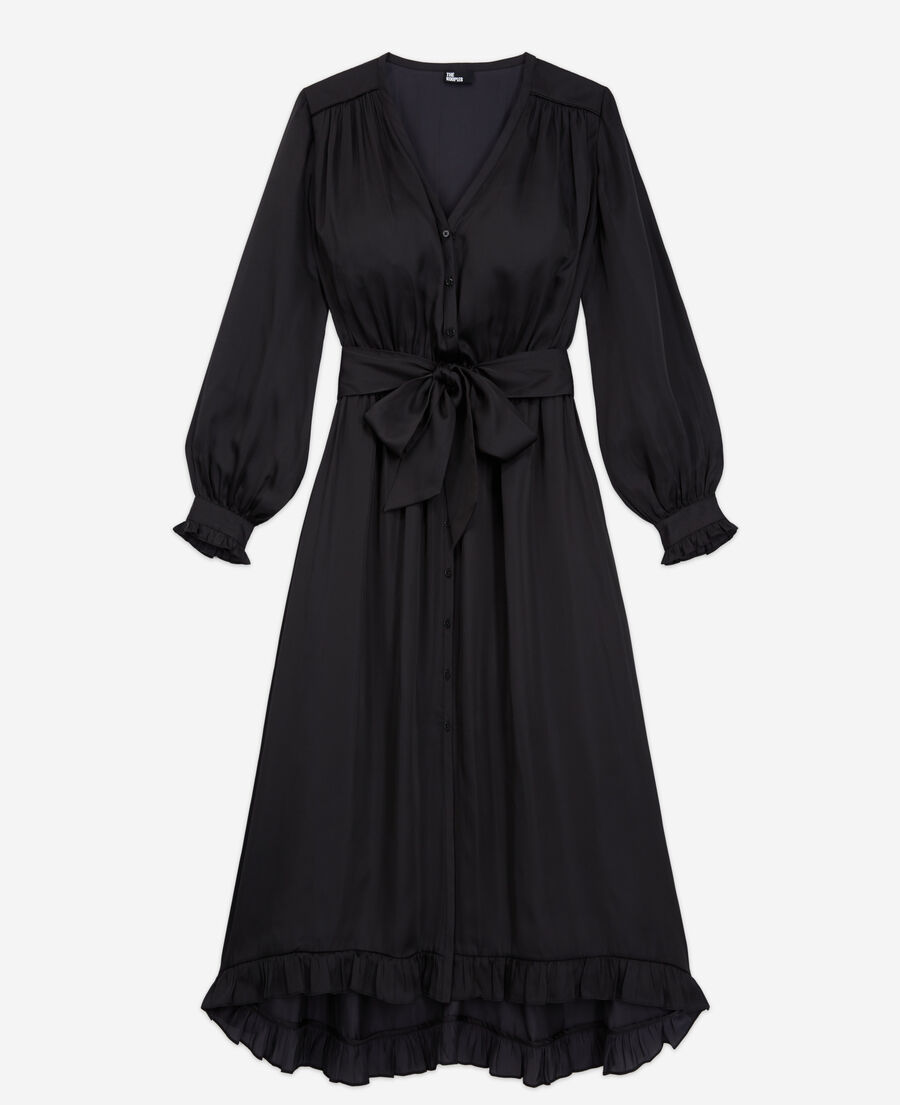 The Kooples FEMME BLACK robe longue noire