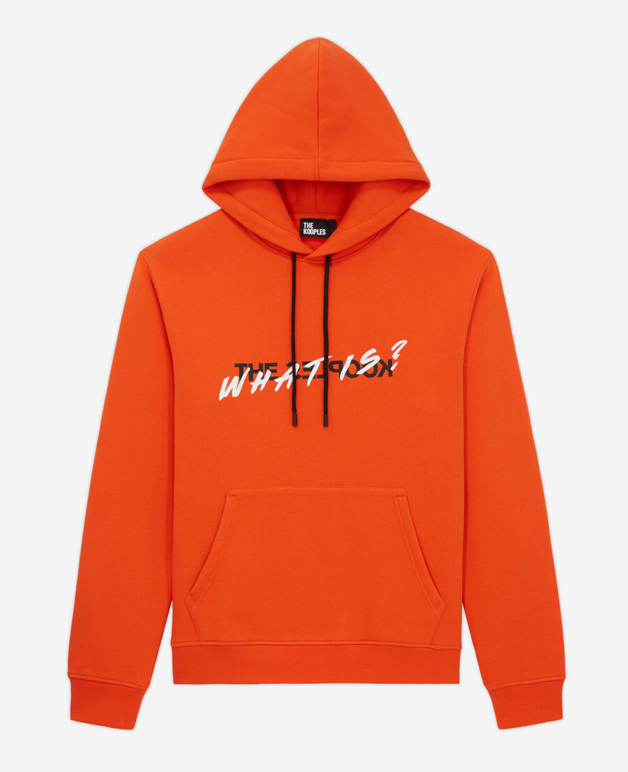 hoodie orange homme