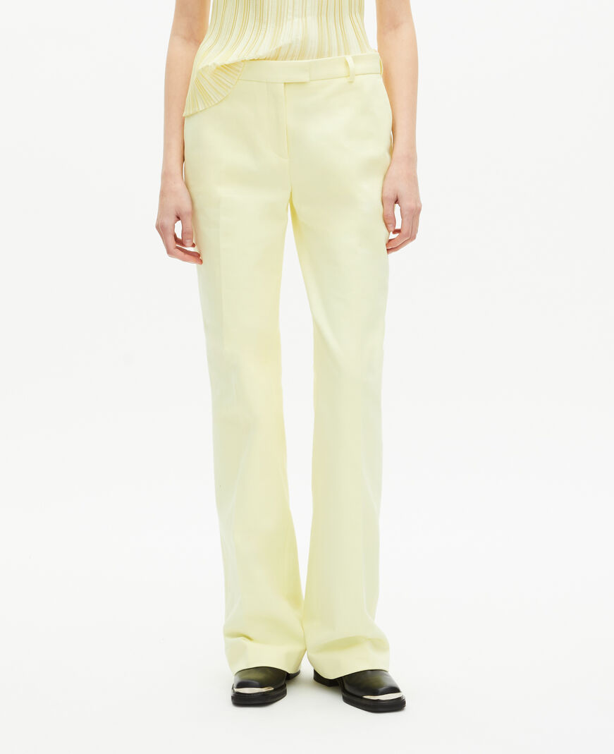 The Kooples FEMME YELLOW pantalon costume en coton bleu