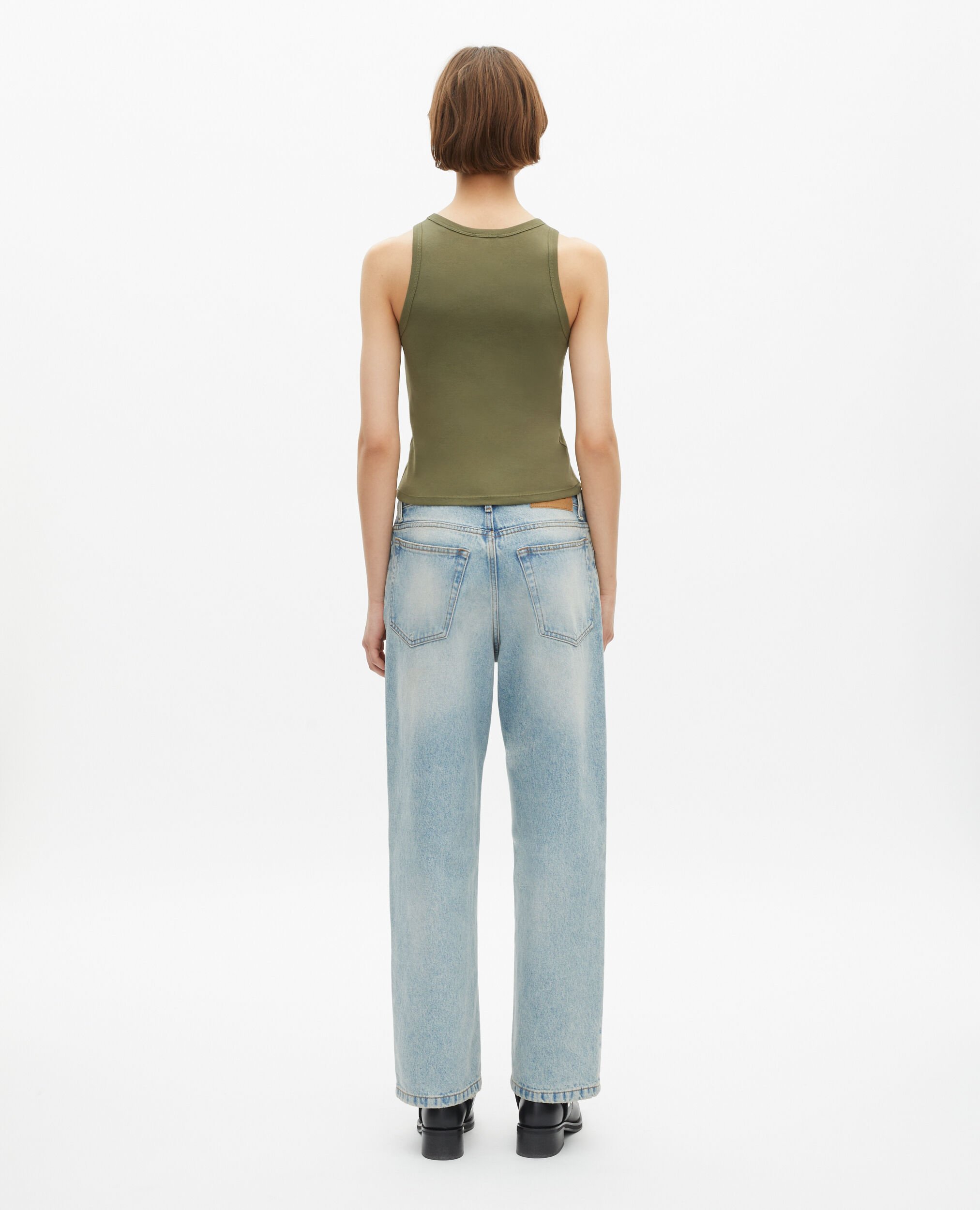 Tank top with khaki crest, KAKI, hi-res image number null