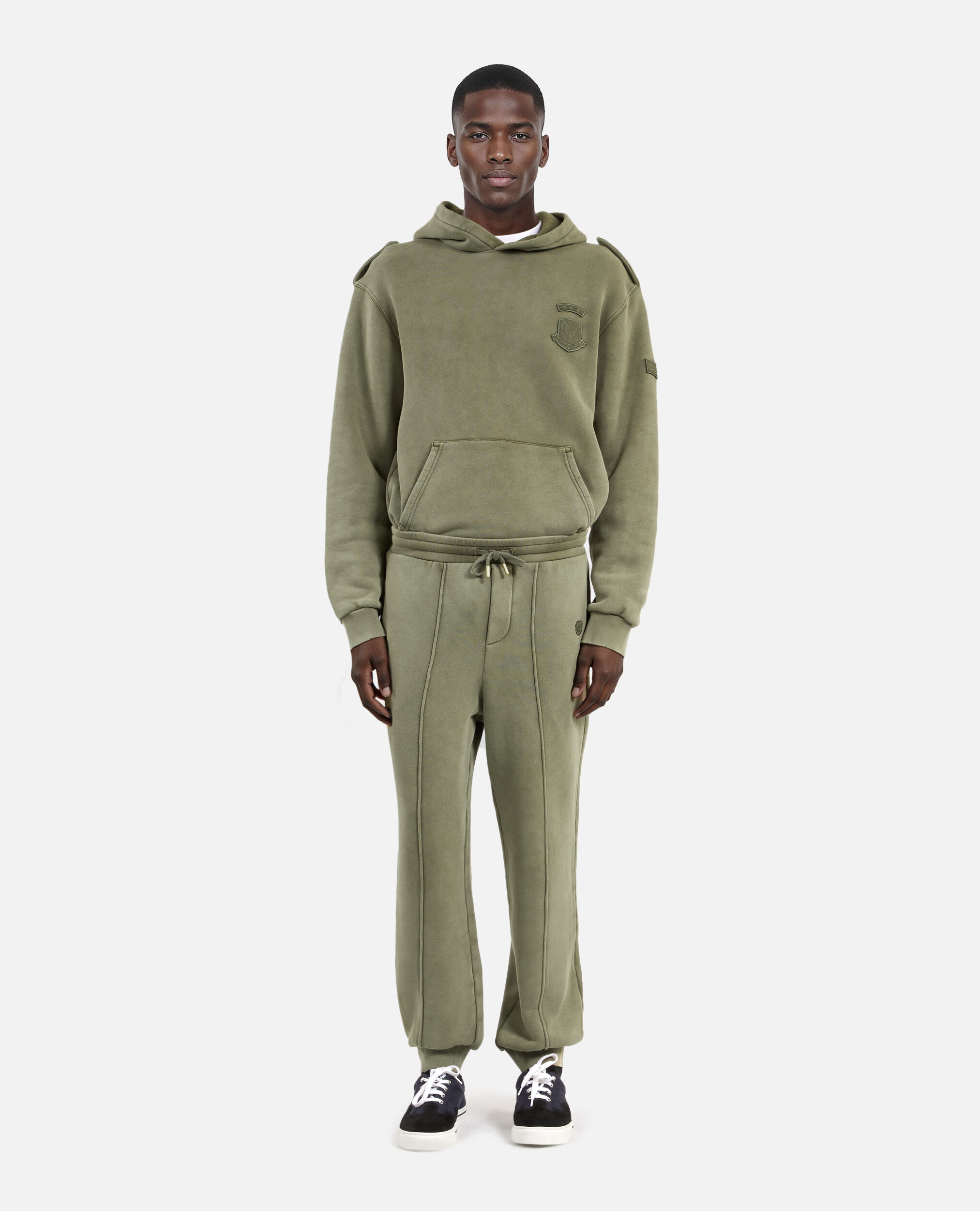 Khaki joggers with crest, KAKI, hi-res image number null