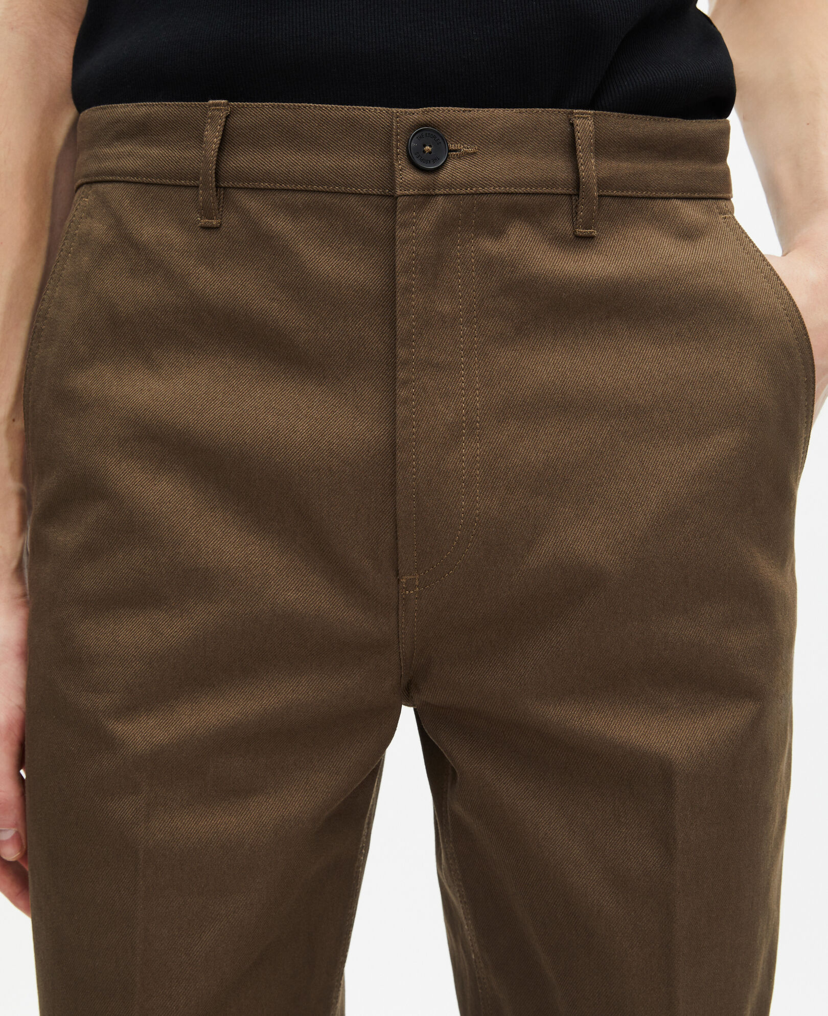 The Kooples MEN KAKI straight-cut khaki pants