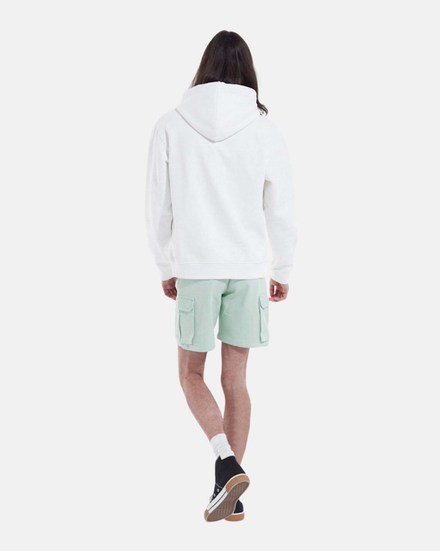 Sweat écru coton capuche logo dégradé, ECRU, hi-res image number null