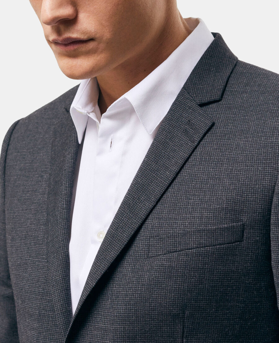 black wool suit jacket