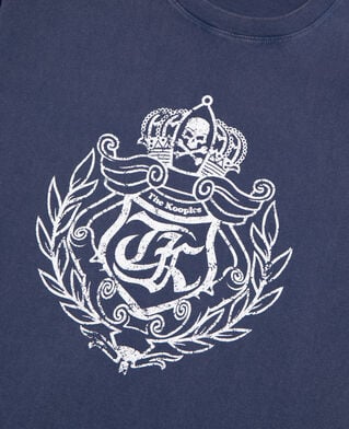 The Kooples HOMME DARK NAVY t-shirt avec sérigraphie blason marine