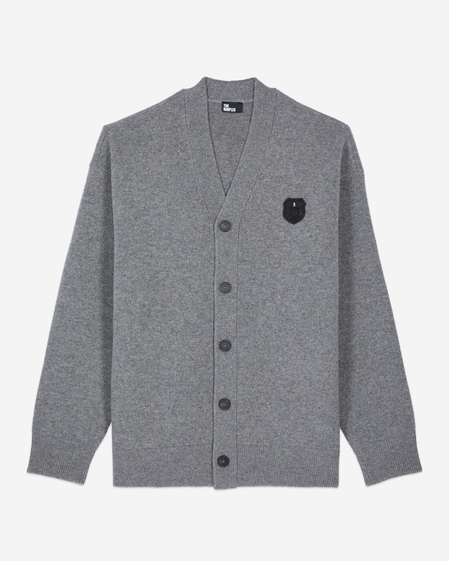 Cardigan en laine grise, MIDDLE GREY MEL, hi-res image number null