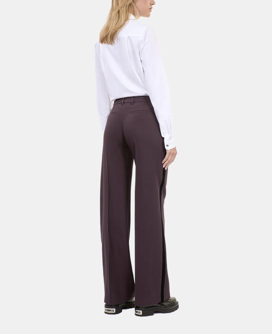 The Kooples FEMME BROWN pantalon tailleur large marron