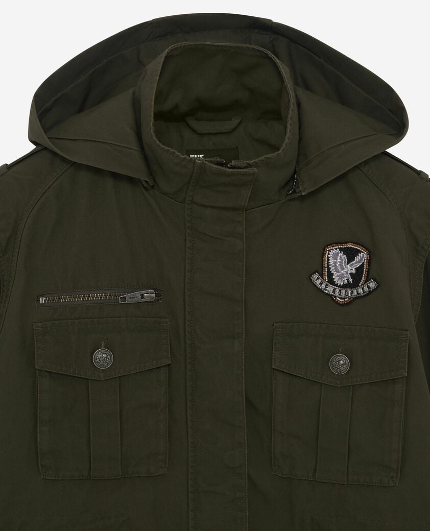 The Kooples FEMME KAKI parka à capuche kaki