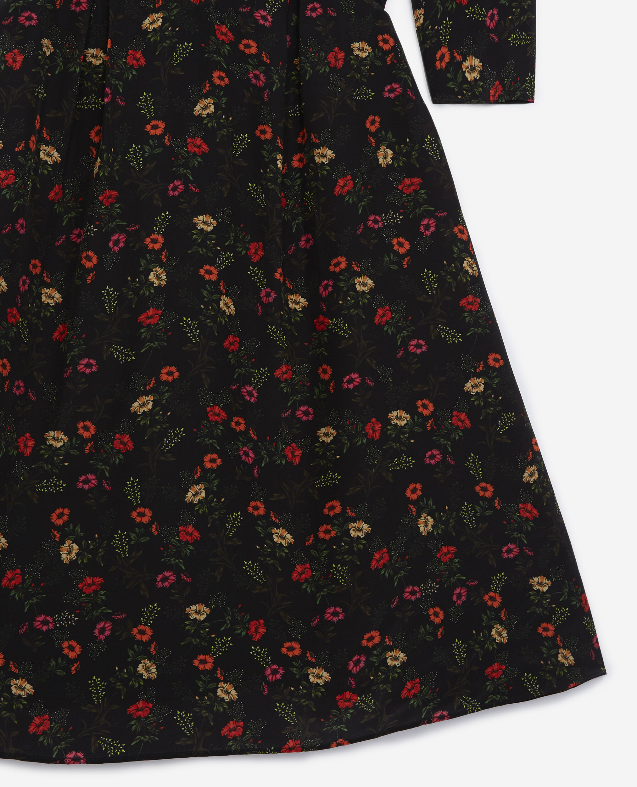 Short printed dress with gathered shoulders, MULTICOLOR, hi-res image number null