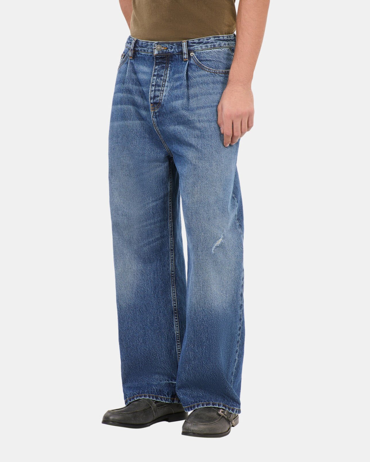The Kooples HOMME BLUE ELECTRIC jean large bleu foncé