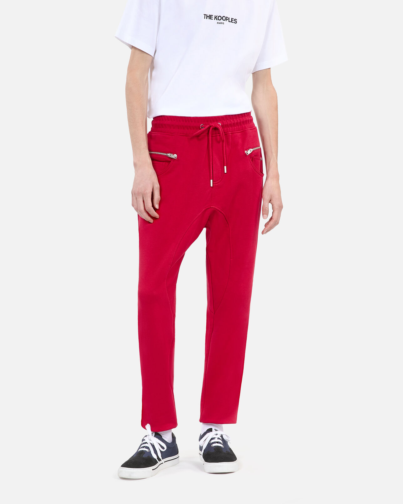 The Kooples HOMME BLOOD bas de jogging rouge
