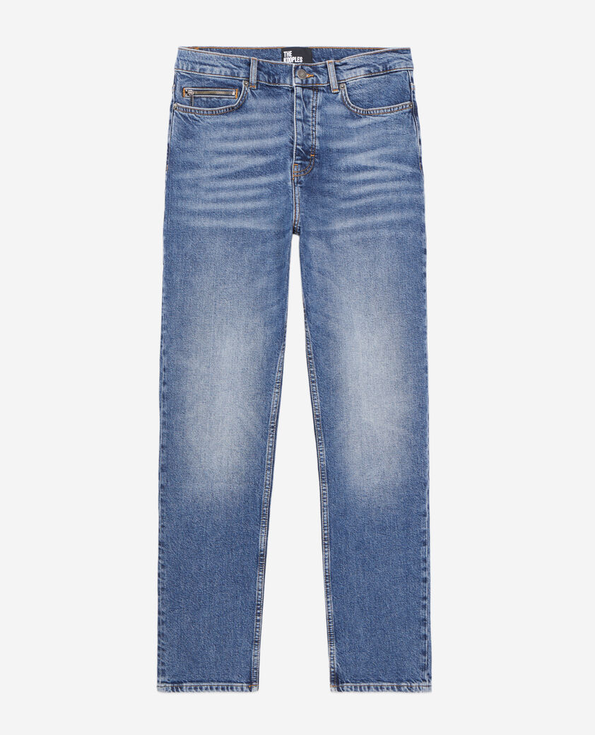 The Kooples HERREN BLUE DENIM dunkelblaue jeans in slim-fit