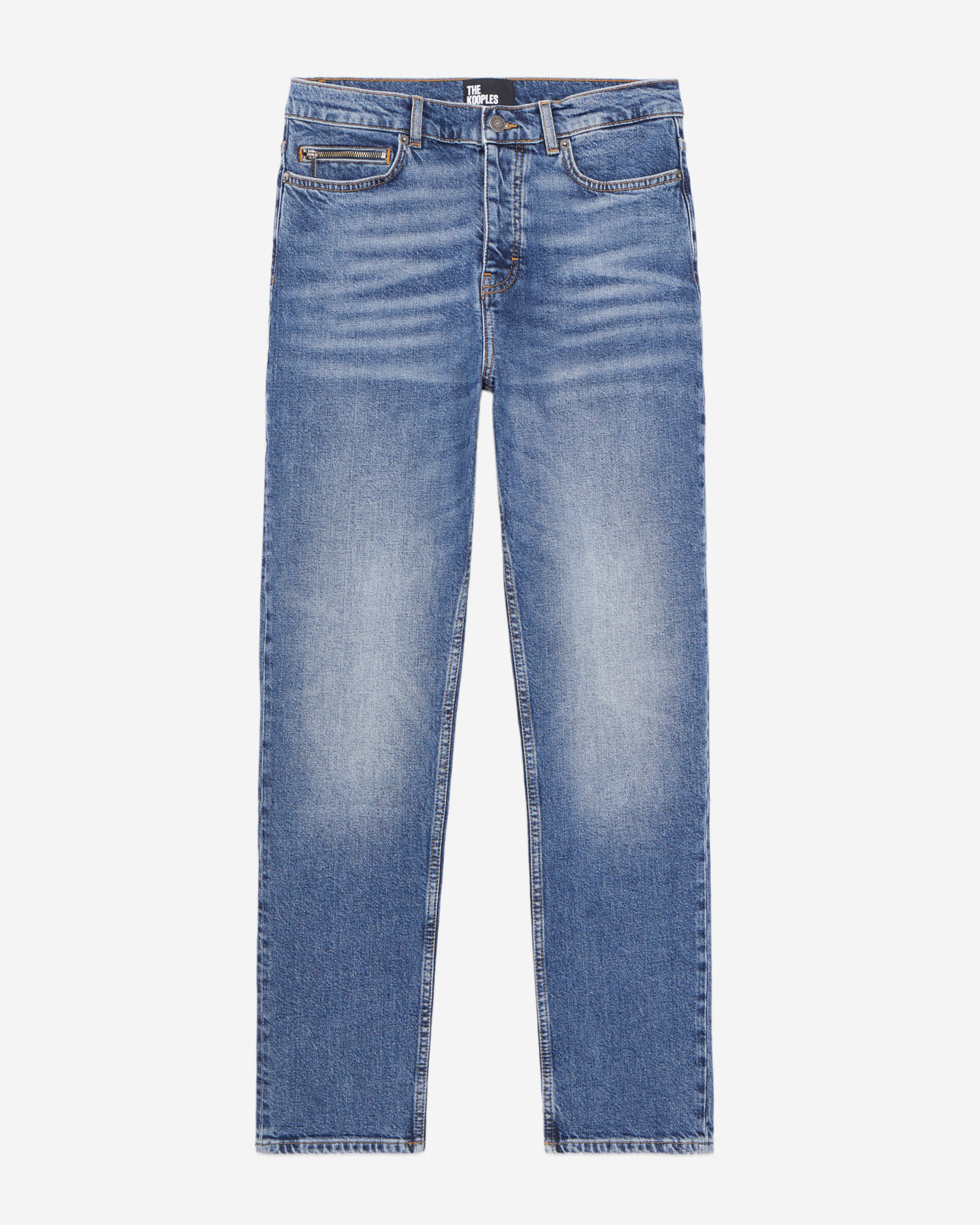 The Kooples HERREN BLUE DENIM dunkelblaue jeans in slim-fit
