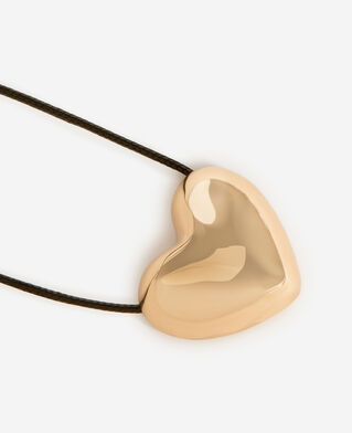 The Kooples F GOLD golden heart pendant necklace