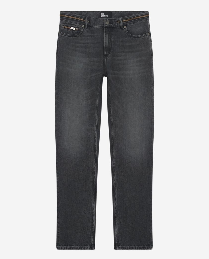 The Kooples H BLACK WASHED black faded skinny jeans