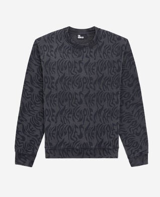 The Kooples HOMBRE BLACK WASHED sudadera estampada para hombre