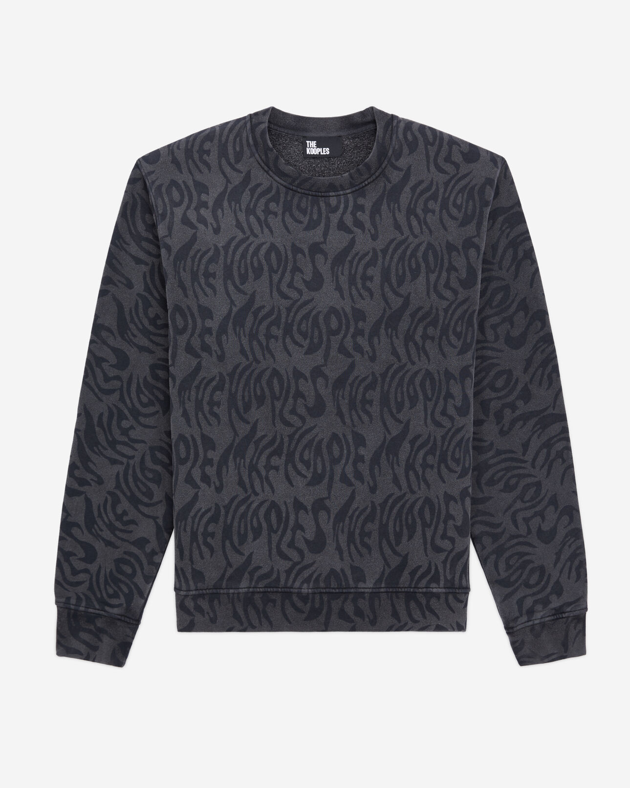The Kooples HOMBRE BLACK WASHED sudadera estampada para hombre